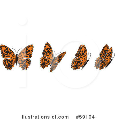 Royalty-Free (RF) Butterflies Clipart Illustration by Frisko - Stock Sample #59104
