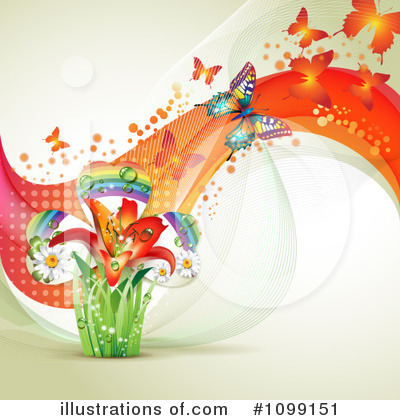 Royalty-Free (RF) Butterfly Background Clipart Illustration by merlinul - Stock Sample #1099151
