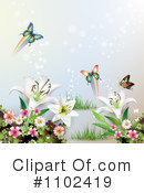 Butterfly Background Clipart #1102419 by merlinul