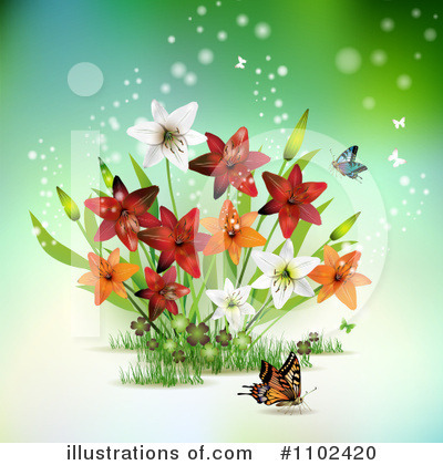 Royalty-Free (RF) Butterfly Background Clipart Illustration by merlinul - Stock Sample #1102420
