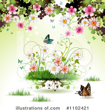 Royalty-Free (RF) Butterfly Background Clipart Illustration by merlinul - Stock Sample #1102421