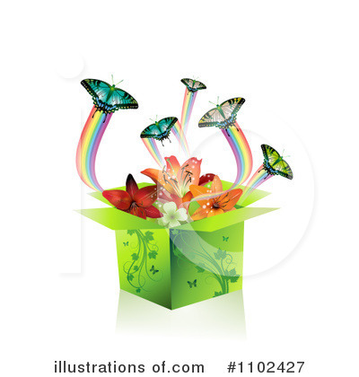 Royalty-Free (RF) Butterfly Background Clipart Illustration by merlinul - Stock Sample #1102427
