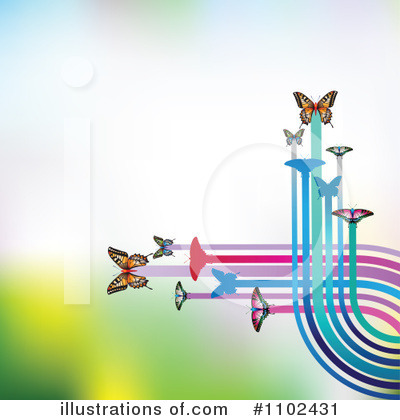 Royalty-Free (RF) Butterfly Background Clipart Illustration by merlinul - Stock Sample #1102431