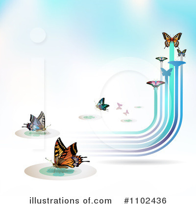 Royalty-Free (RF) Butterfly Background Clipart Illustration by merlinul - Stock Sample #1102436
