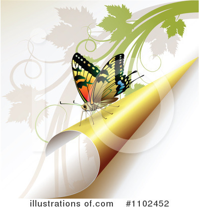 Royalty-Free (RF) Butterfly Background Clipart Illustration by merlinul - Stock Sample #1102452