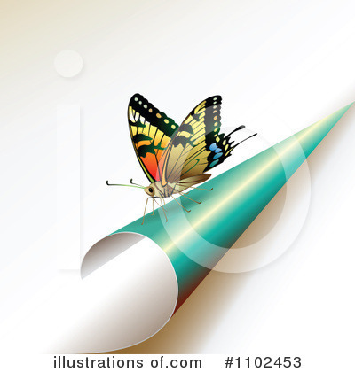 Royalty-Free (RF) Butterfly Background Clipart Illustration by merlinul - Stock Sample #1102453