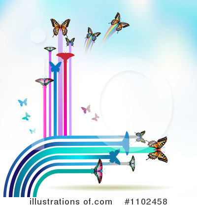 Royalty-Free (RF) Butterfly Background Clipart Illustration by merlinul - Stock Sample #1102458