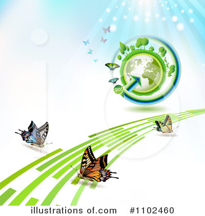 Royalty-Free (RF) Butterfly Background Clipart Illustration by merlinul - Stock Sample #1102460