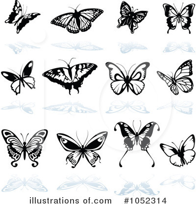 Royalty-Free (RF) Butterfly Clipart Illustration by dero - Stock Sample #1052314