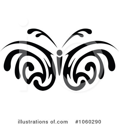 Royalty-Free (RF) Butterfly Clipart Illustration by Vector Tradition SM - Stock Sample #1060290