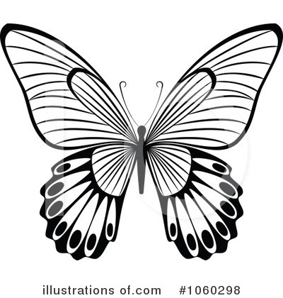 Royalty-Free (RF) Butterfly Clipart Illustration by Vector Tradition SM - Stock Sample #1060298