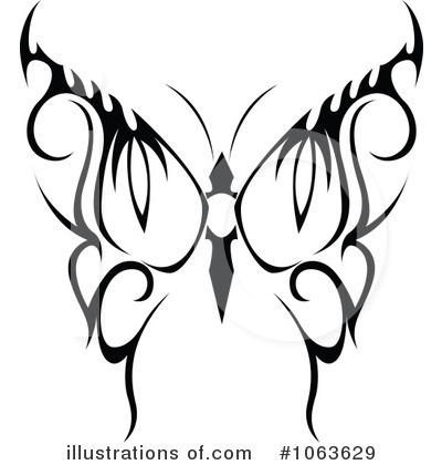 Royalty-Free (RF) Butterfly Clipart Illustration by Vector Tradition SM - Stock Sample #1063629