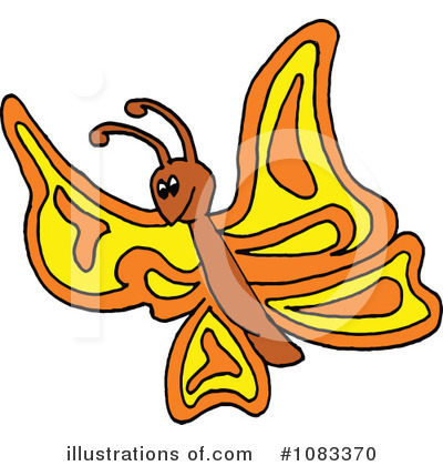 Royalty-Free (RF) Butterfly Clipart Illustration by LaffToon - Stock Sample #1083370