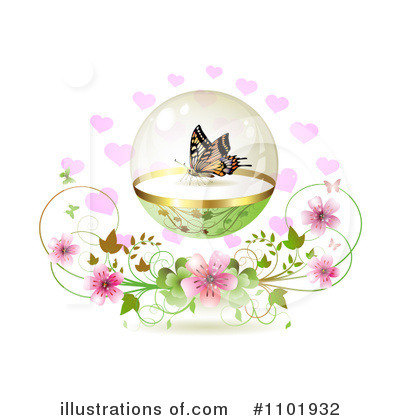 Royalty-Free (RF) Butterfly Clipart Illustration by merlinul - Stock Sample #1101932
