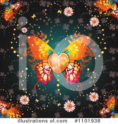 Royalty-Free (RF) Butterfly Clipart Illustration by merlinul - Stock Sample #1101938