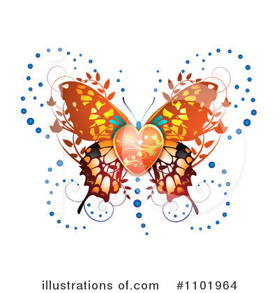 Royalty-Free (RF) Butterfly Clipart Illustration by merlinul - Stock Sample #1101964