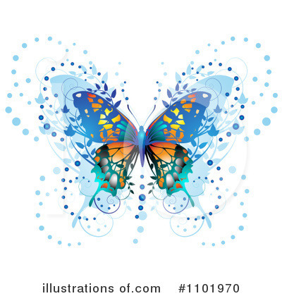 Royalty-Free (RF) Butterfly Clipart Illustration by merlinul - Stock Sample #1101970