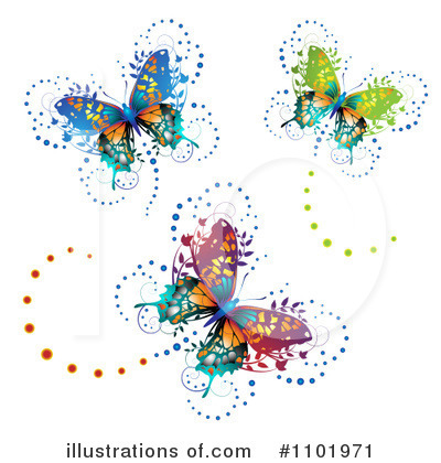 Royalty-Free (RF) Butterfly Clipart Illustration by merlinul - Stock Sample #1101971