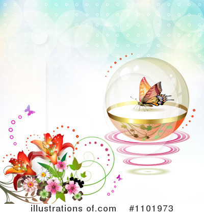 Royalty-Free (RF) Butterfly Clipart Illustration by merlinul - Stock Sample #1101973