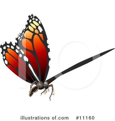 Royalty-Free (RF) Butterfly Clipart Illustration by AtStockIllustration - Stock Sample #11160