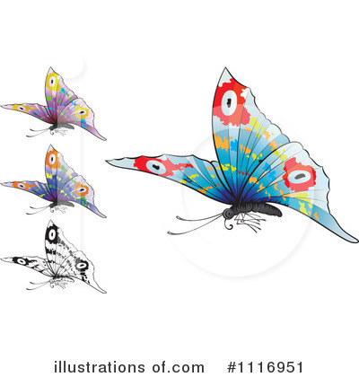 Royalty-Free (RF) Butterfly Clipart Illustration by Paulo Resende - Stock Sample #1116951