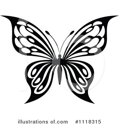 Royalty-Free (RF) Butterfly Clipart Illustration by Vector Tradition SM - Stock Sample #1118315