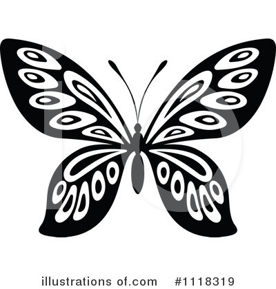 Royalty-Free (RF) Butterfly Clipart Illustration by Vector Tradition SM - Stock Sample #1118319