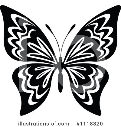Royalty-Free (RF) Butterfly Clipart Illustration by Vector Tradition SM - Stock Sample #1118320