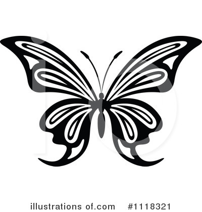 Royalty-Free (RF) Butterfly Clipart Illustration by Vector Tradition SM - Stock Sample #1118321