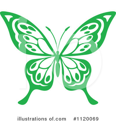 Royalty-Free (RF) Butterfly Clipart Illustration by Vector Tradition SM - Stock Sample #1120069