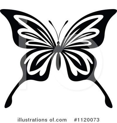 Royalty-Free (RF) Butterfly Clipart Illustration by Vector Tradition SM - Stock Sample #1120073