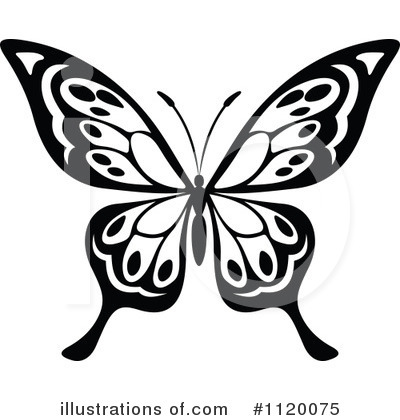 Royalty-Free (RF) Butterfly Clipart Illustration by Vector Tradition SM - Stock Sample #1120075