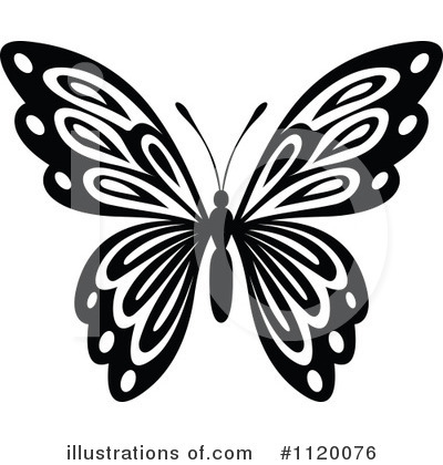 Royalty-Free (RF) Butterfly Clipart Illustration by Vector Tradition SM - Stock Sample #1120076