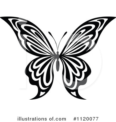 Royalty-Free (RF) Butterfly Clipart Illustration by Vector Tradition SM - Stock Sample #1120077
