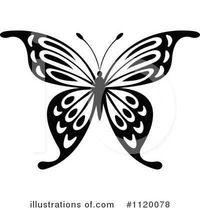 Royalty-Free (RF) Butterfly Clipart Illustration by Vector Tradition SM - Stock Sample #1120078