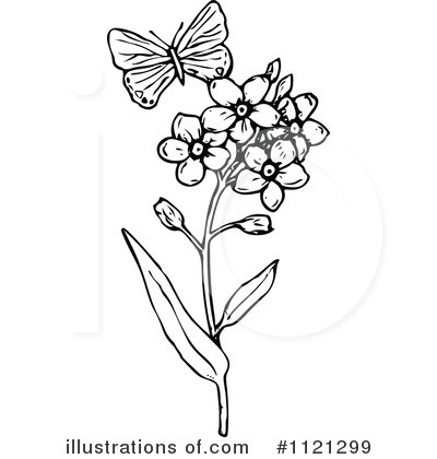 Royalty-Free (RF) Butterfly Clipart Illustration by Prawny Vintage - Stock Sample #1121299