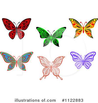 Royalty-Free (RF) Butterfly Clipart Illustration by Vector Tradition SM - Stock Sample #1122883