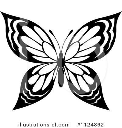 Royalty-Free (RF) Butterfly Clipart Illustration by Vector Tradition SM - Stock Sample #1124862