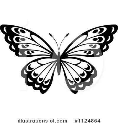 Royalty-Free (RF) Butterfly Clipart Illustration by Vector Tradition SM - Stock Sample #1124864