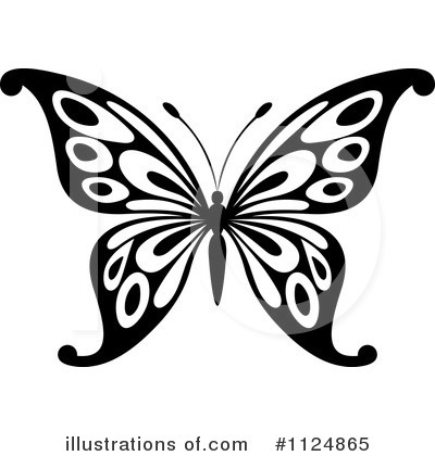 Royalty-Free (RF) Butterfly Clipart Illustration by Vector Tradition SM - Stock Sample #1124865