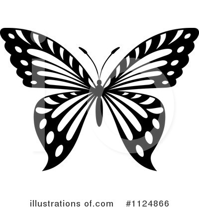 Royalty-Free (RF) Butterfly Clipart Illustration by Vector Tradition SM - Stock Sample #1124866