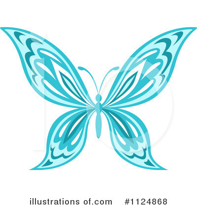 Royalty-Free (RF) Butterfly Clipart Illustration by Vector Tradition SM - Stock Sample #1124868