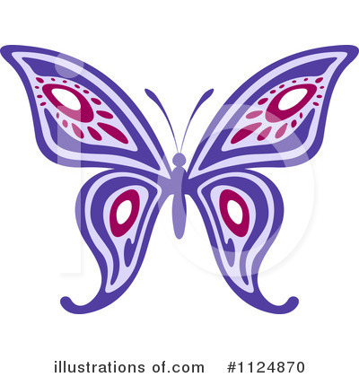 Royalty-Free (RF) Butterfly Clipart Illustration by Vector Tradition SM - Stock Sample #1124870
