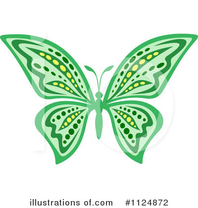 Royalty-Free (RF) Butterfly Clipart Illustration by Vector Tradition SM - Stock Sample #1124872