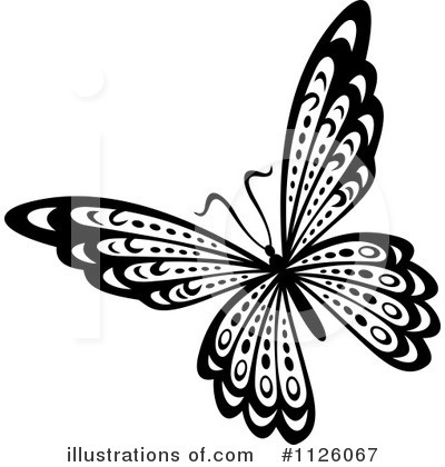 Royalty-Free (RF) Butterfly Clipart Illustration by Vector Tradition SM - Stock Sample #1126067