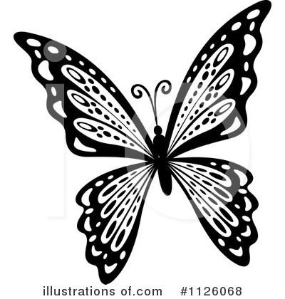 Royalty-Free (RF) Butterfly Clipart Illustration by Vector Tradition SM - Stock Sample #1126068