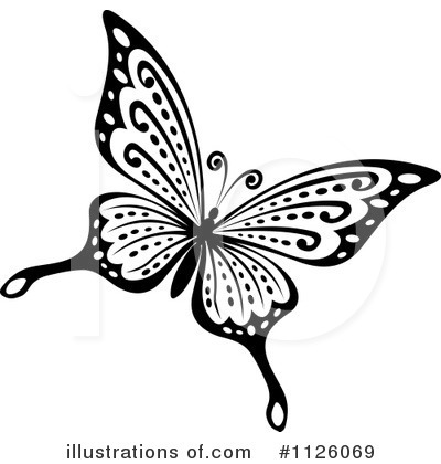 Royalty-Free (RF) Butterfly Clipart Illustration by Vector Tradition SM - Stock Sample #1126069