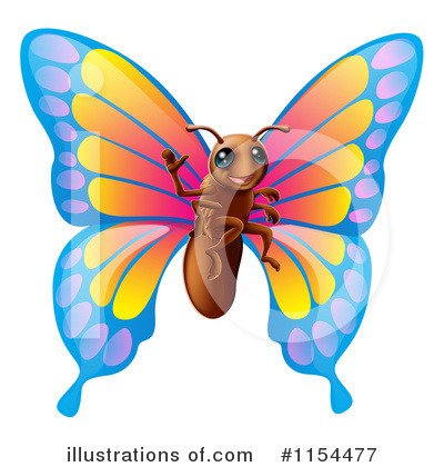 Royalty-Free (RF) Butterfly Clipart Illustration by AtStockIllustration - Stock Sample #1154477