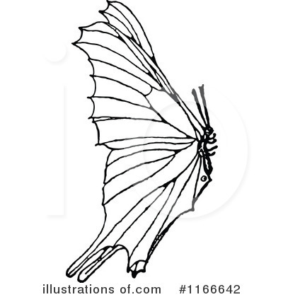 Royalty-Free (RF) Butterfly Clipart Illustration by Prawny Vintage - Stock Sample #1166642