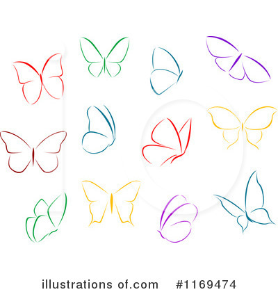 Royalty-Free (RF) Butterfly Clipart Illustration by Vector Tradition SM - Stock Sample #1169474